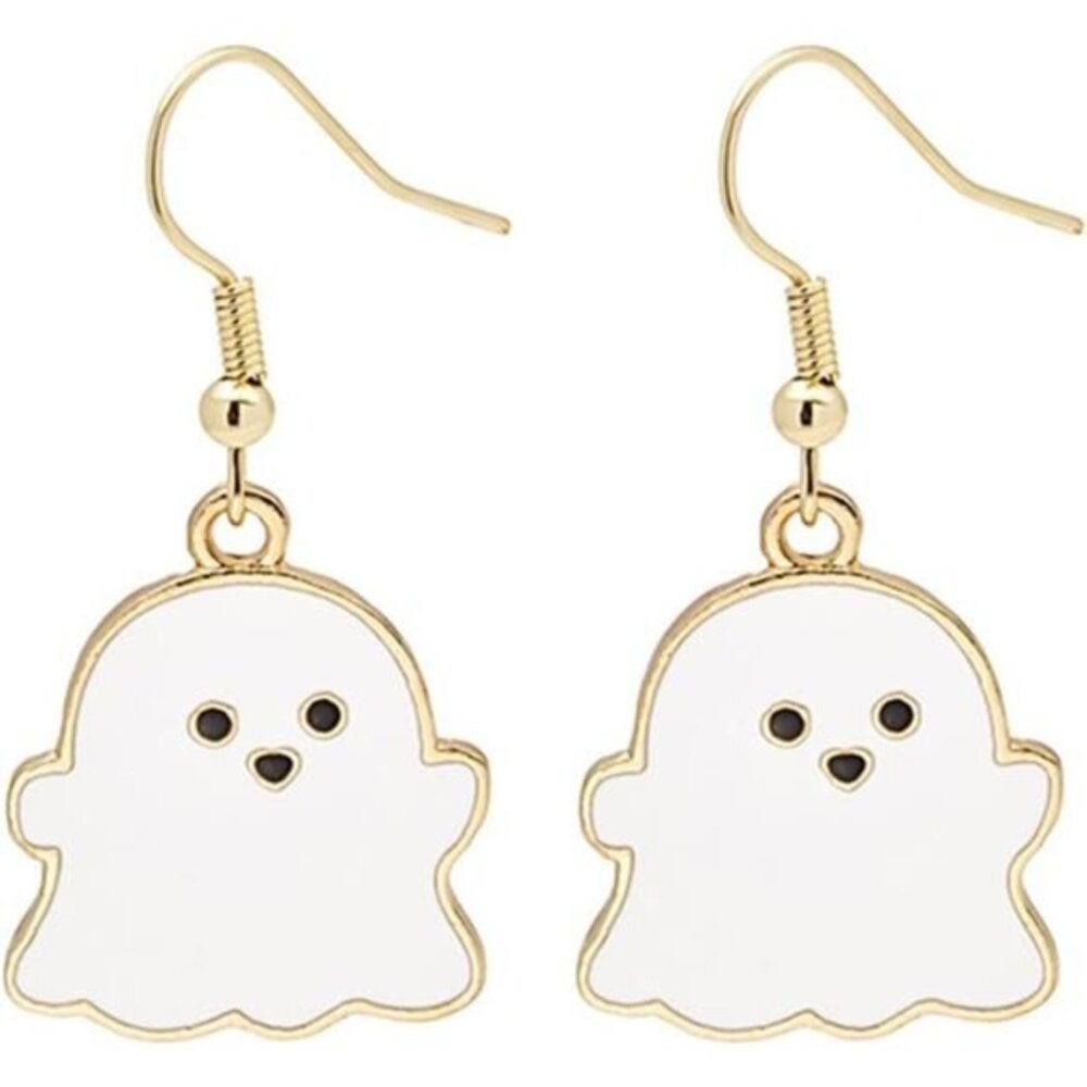 Halloween Dangle Earrings Stainless Steel Witch Hat Ghost for Women